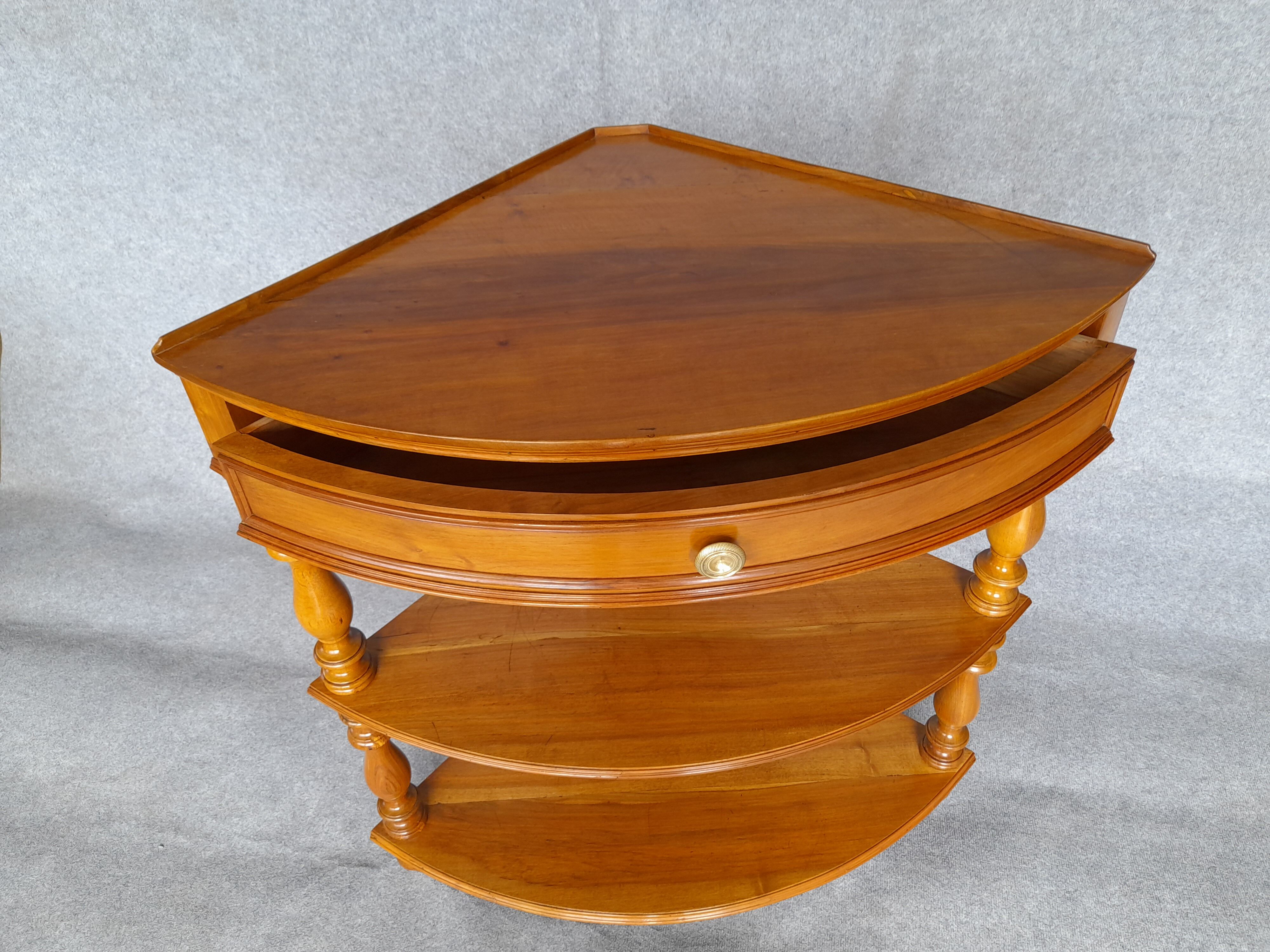 Mid-19th century walnut corner cabinet
