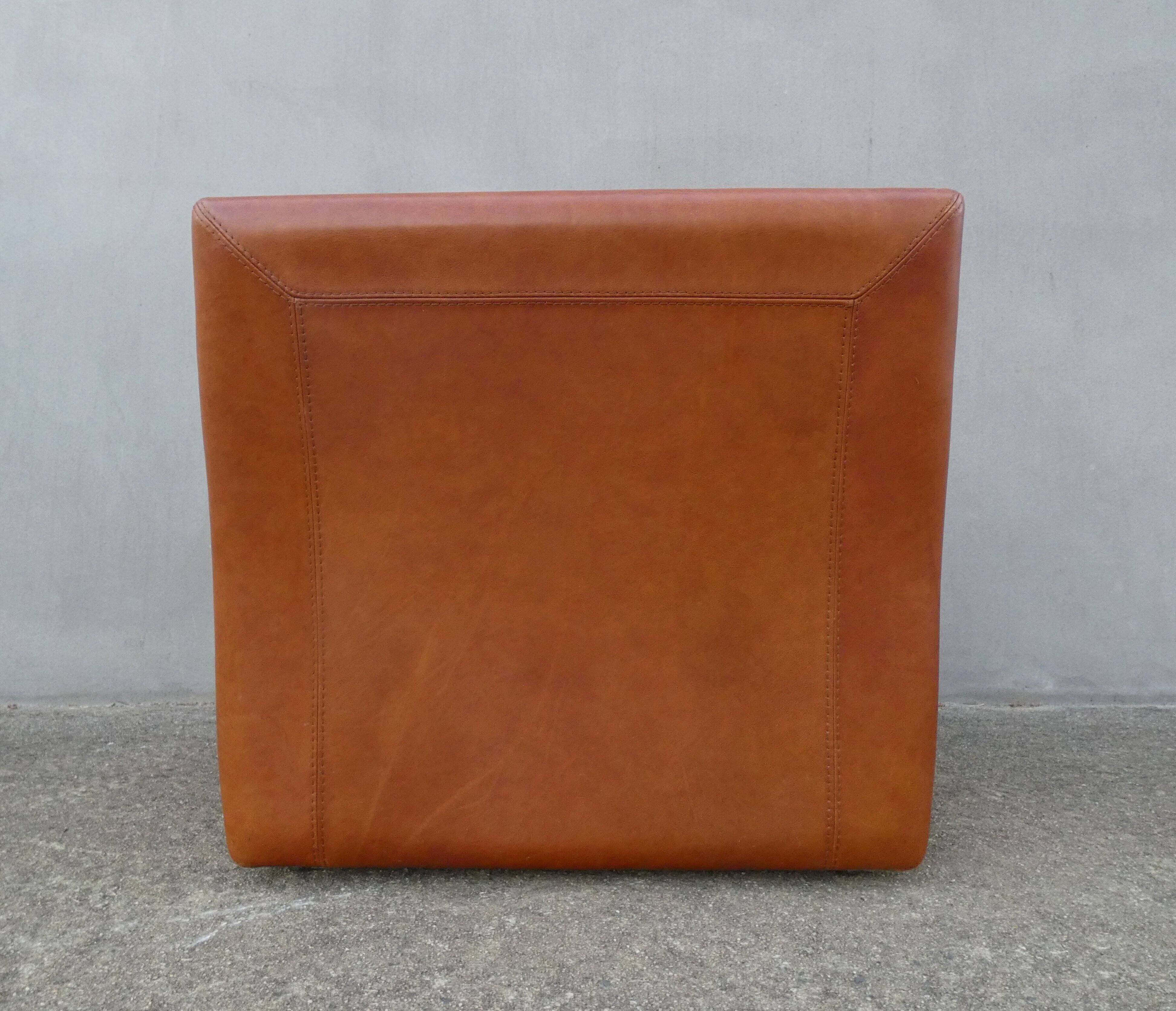 Vintage loft leather armchair DUVIVIER