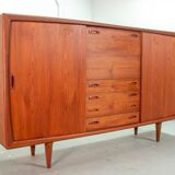 XL HP Hansen Scandinavian Design Teak Wooden Highboard Credenza Denmark 60s