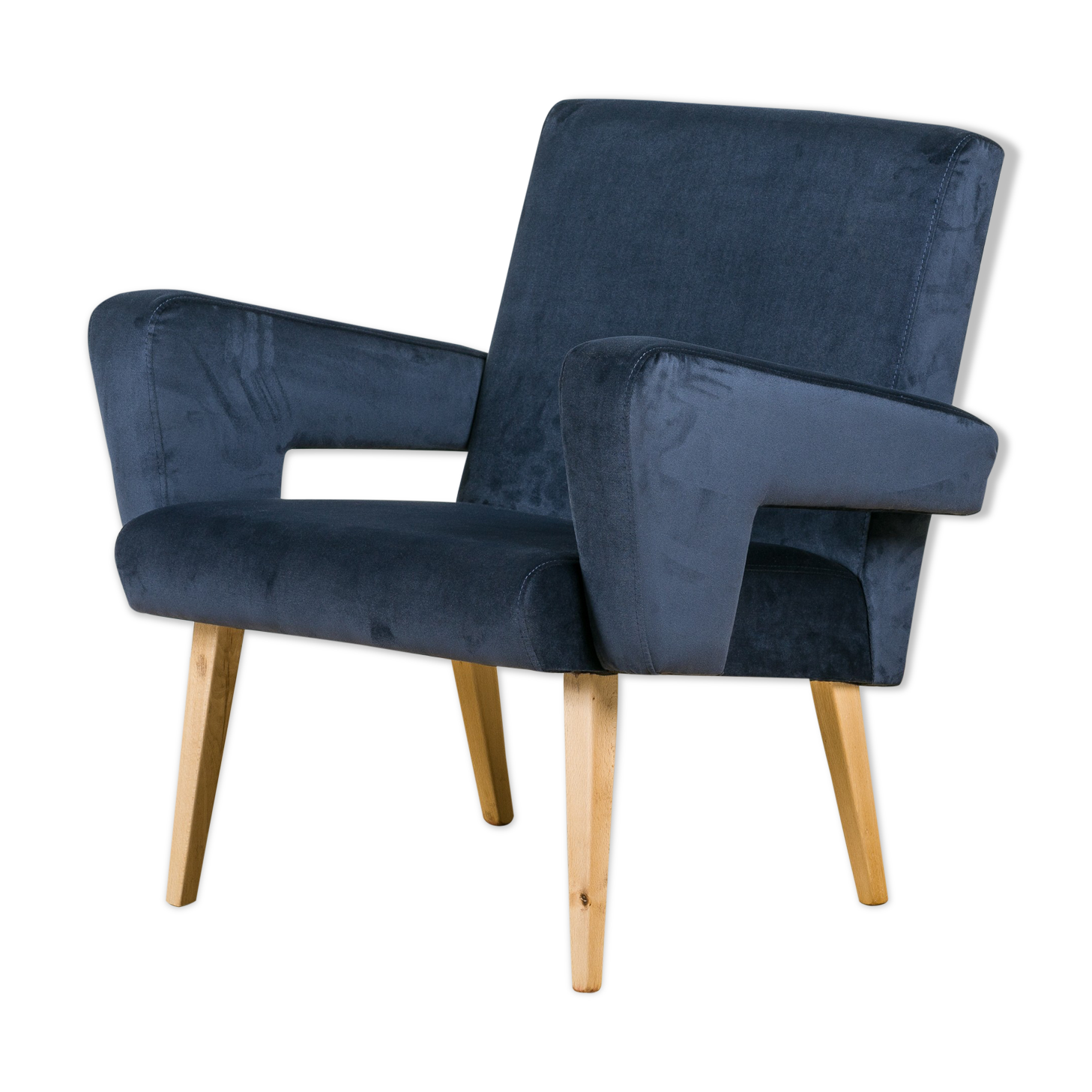 Fauteuil en velours de Jitona, années 60
