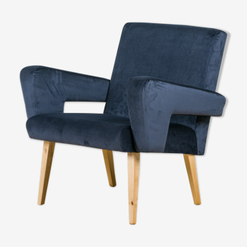 Velvet armchair from Jitona, 60's