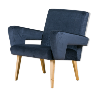 Velvet armchair from Jitona, 60's