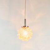 Mid Century Modern Amber Bubble Glass Pendant or Ceiling Light by Helena Tynell for Limburg, Germany