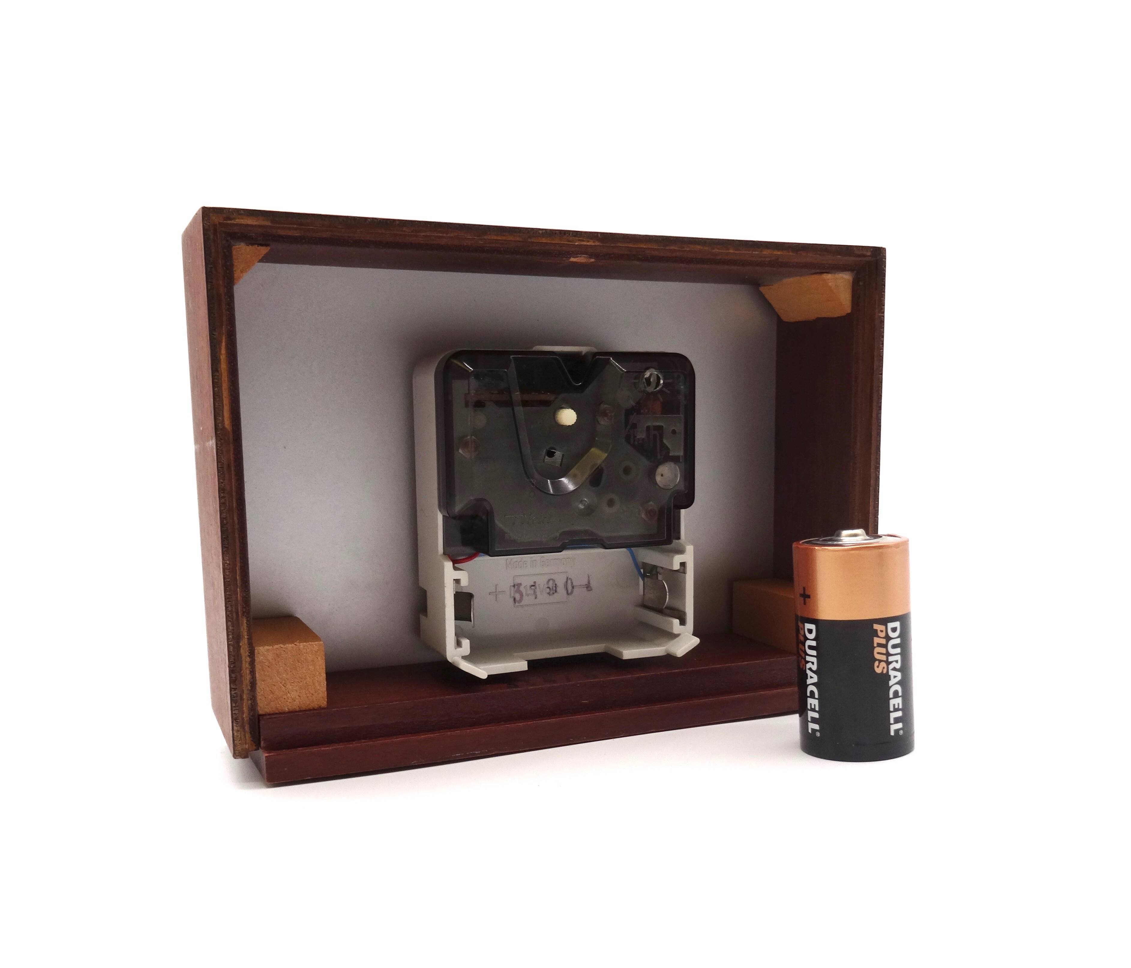 Mid century minimalist teak desk clock by junghans ato mat danish modern