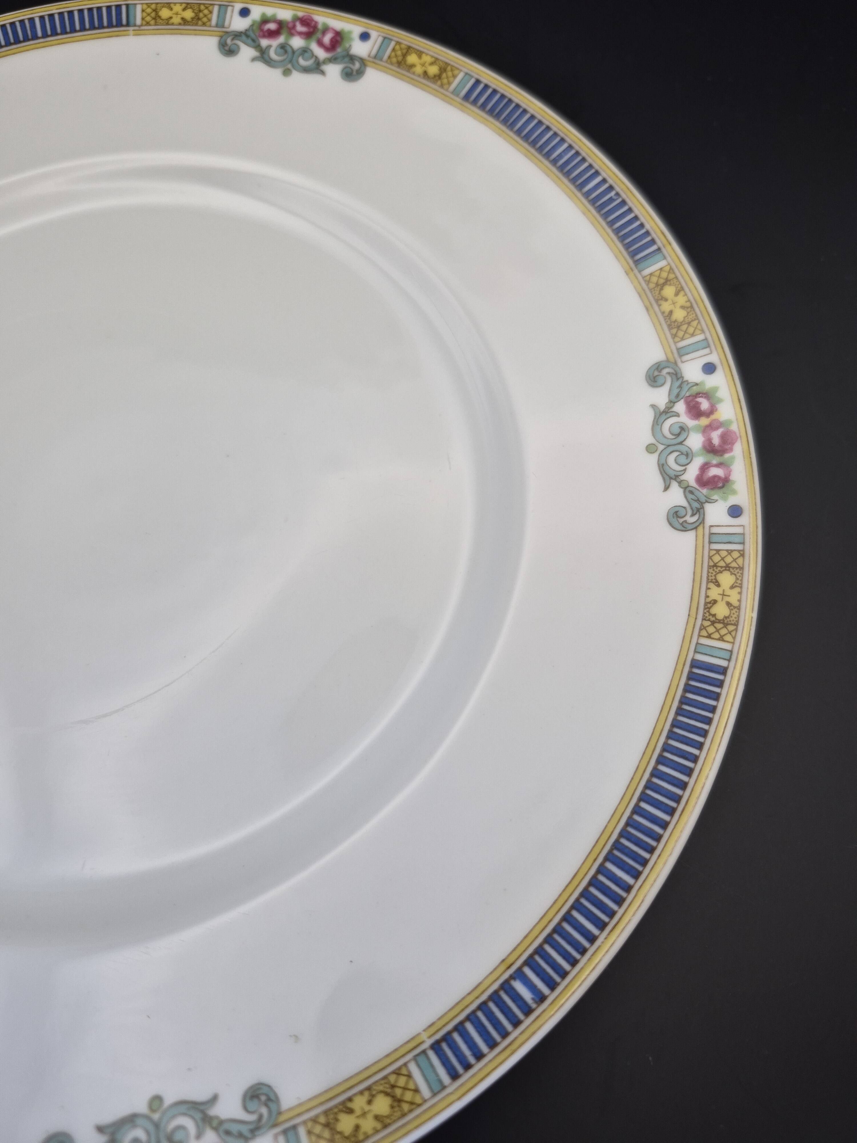 Série de 6 assiettes à dessert Bernardaud Limoges – Art Déco – A714