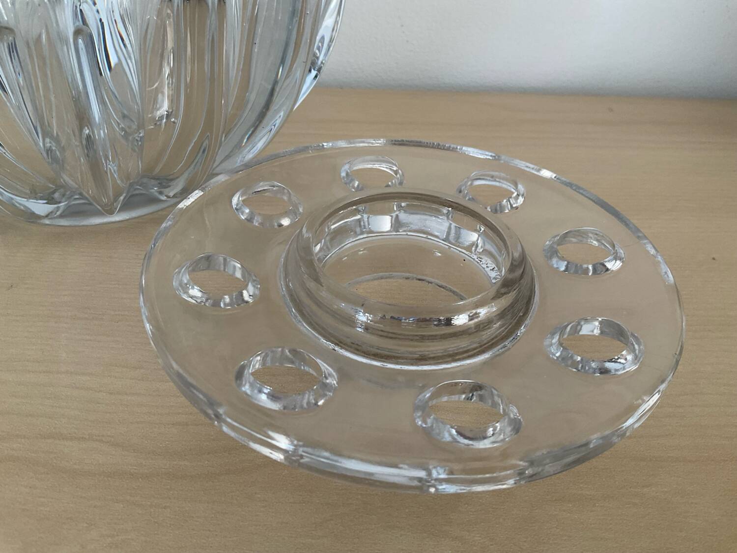 Vase pique fleurs en cristal des années 70