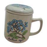Vintage sandstone teapot with infuser