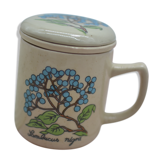 Vintage sandstone teapot with infuser