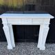 Louis XV style fireplace in white Carrara marble circa 1880