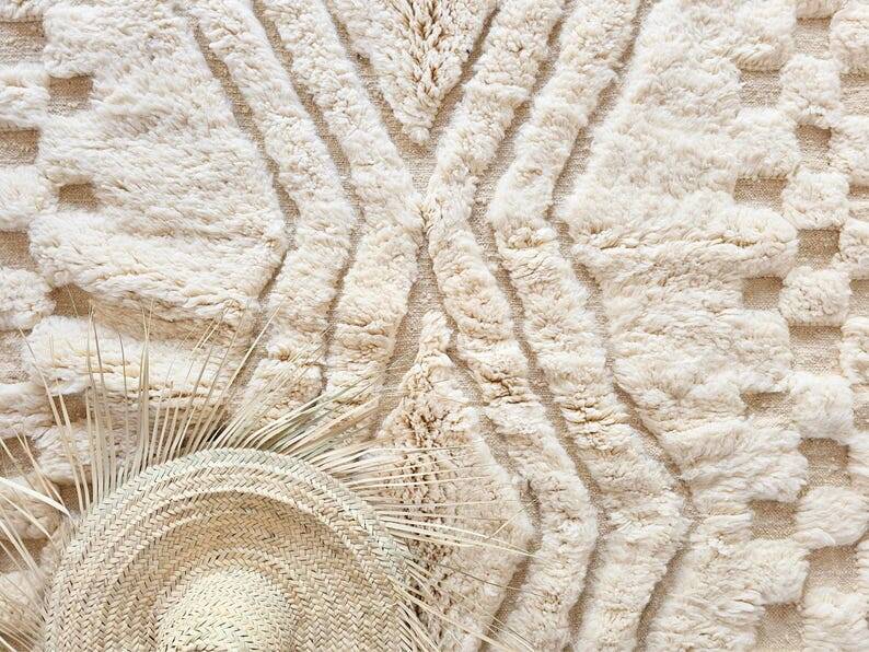 Tapis beni mrirt tissé main traditionnelle taille 150 x 250 cm