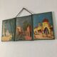 Miroir triptyque barbier 18x41 vintage 1940