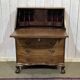 1930s English curved mahogany back desk