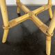 Small vintage rattan side table