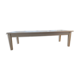 White solid wood coffee table