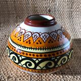 Quimper Henriot spinning top ball vase vintage soliflore art deco 1930 1940 celtic patterns orange black