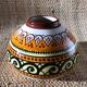 Quimper Henriot spinning top ball vase vintage soliflore art deco 1930 1940 celtic patterns orange black