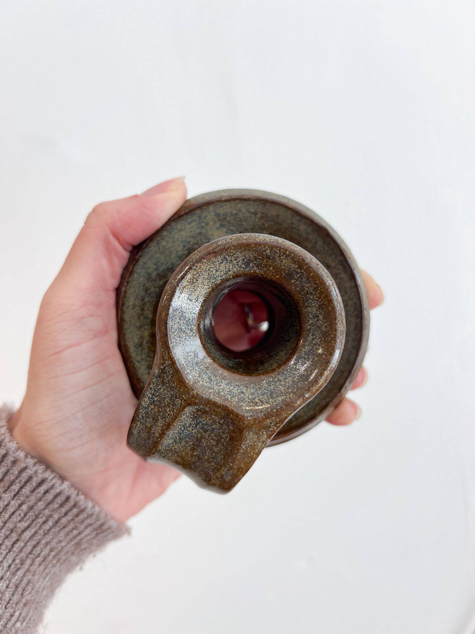 Handmade ceramic candle holder