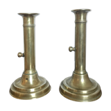 Pair of brass candlesticks