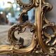 Antique mirror with carved gilded wood glazing beads 164x127