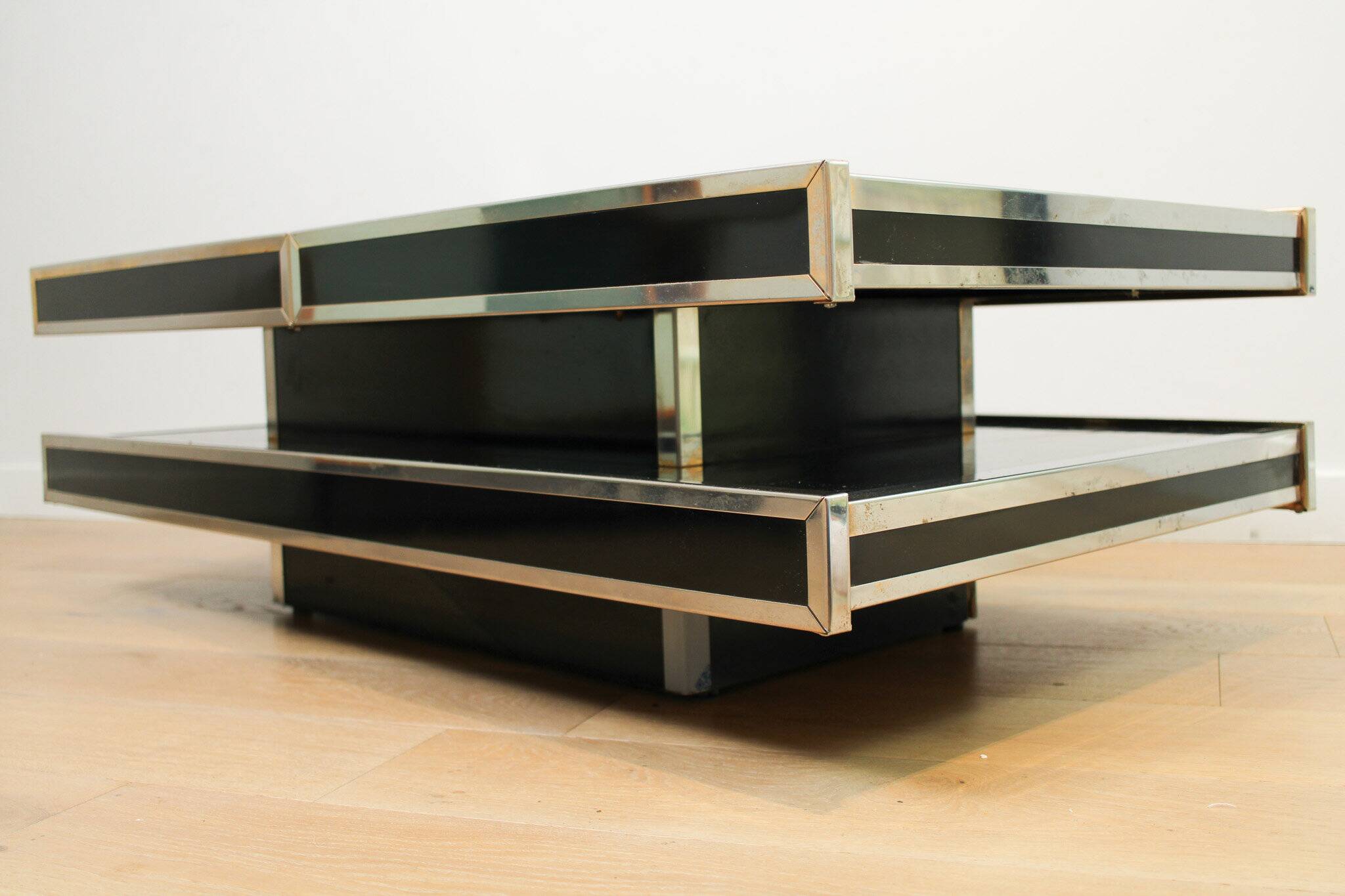 A vintage mid-century Willy Rizzo coffee table for Mario Sabot