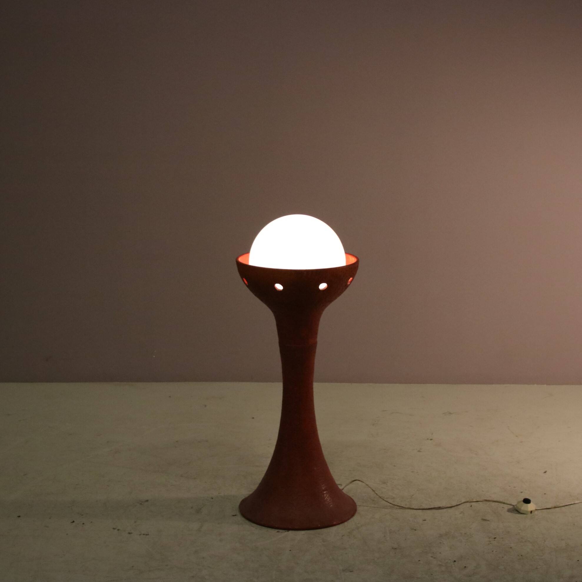 1970s Ceramics floor lamp by Doria Leuchten, Germany