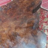 Vintage coffee table, tree-sliced pedestal table
