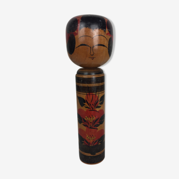 Japanese Kokeshi hand-painted doll from the 1960s