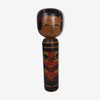 Poupée japonaise Kokeshi peinte à la main des années 1960