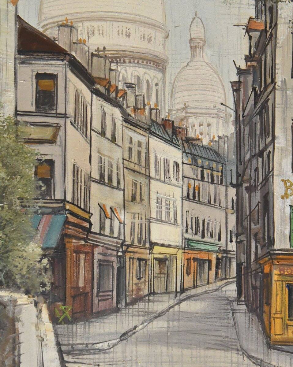 Paul Lambert (1910 - 1970) Oil on canvas depicting a view of Montmartre.