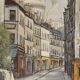 Paul Lambert (1910 - 1970) Oil on canvas depicting a view of Montmartre.