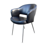 Metal and 80s leatherette Chair