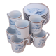 Set of 8 cups and saucers Deshoulieres Limoges