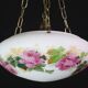 Vintage Glass Chandelier with Floral Decorations, Gallè Style, 1960