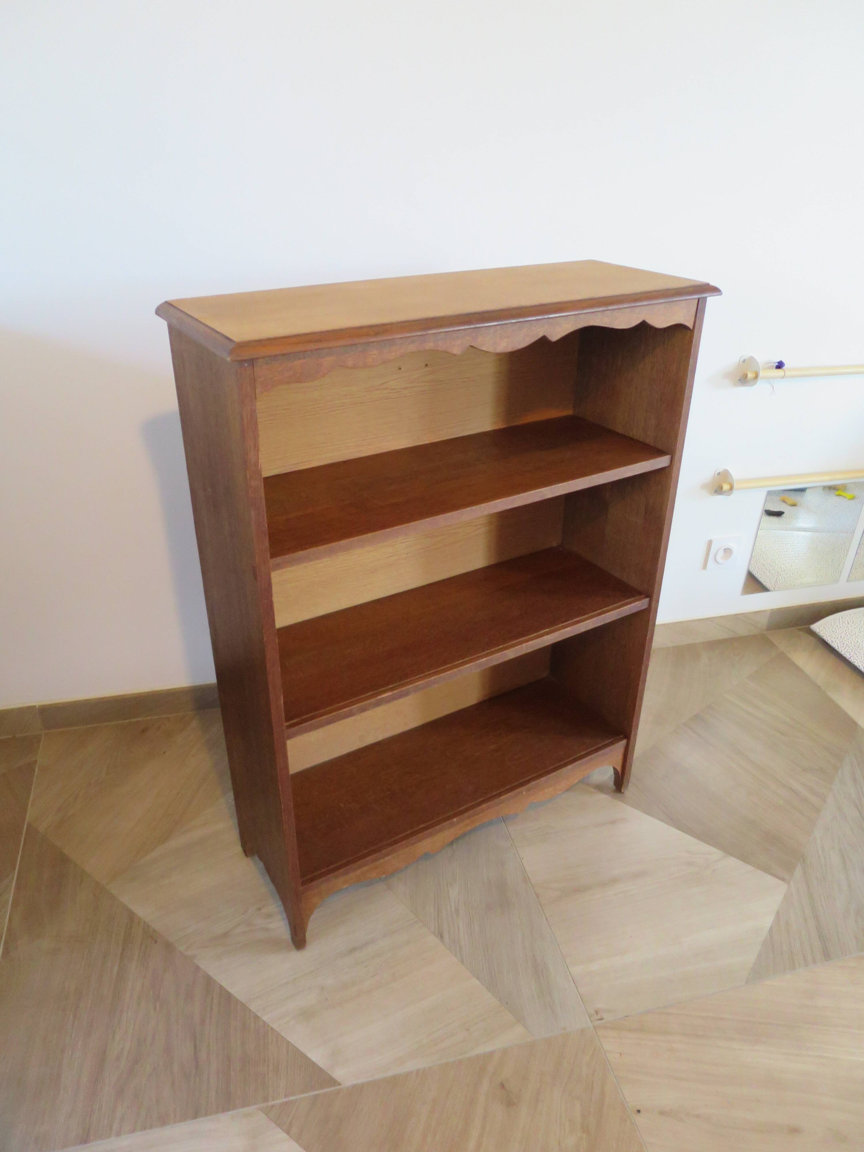 Set of 2 bibus 3 levels - oak color - bookcase shelves