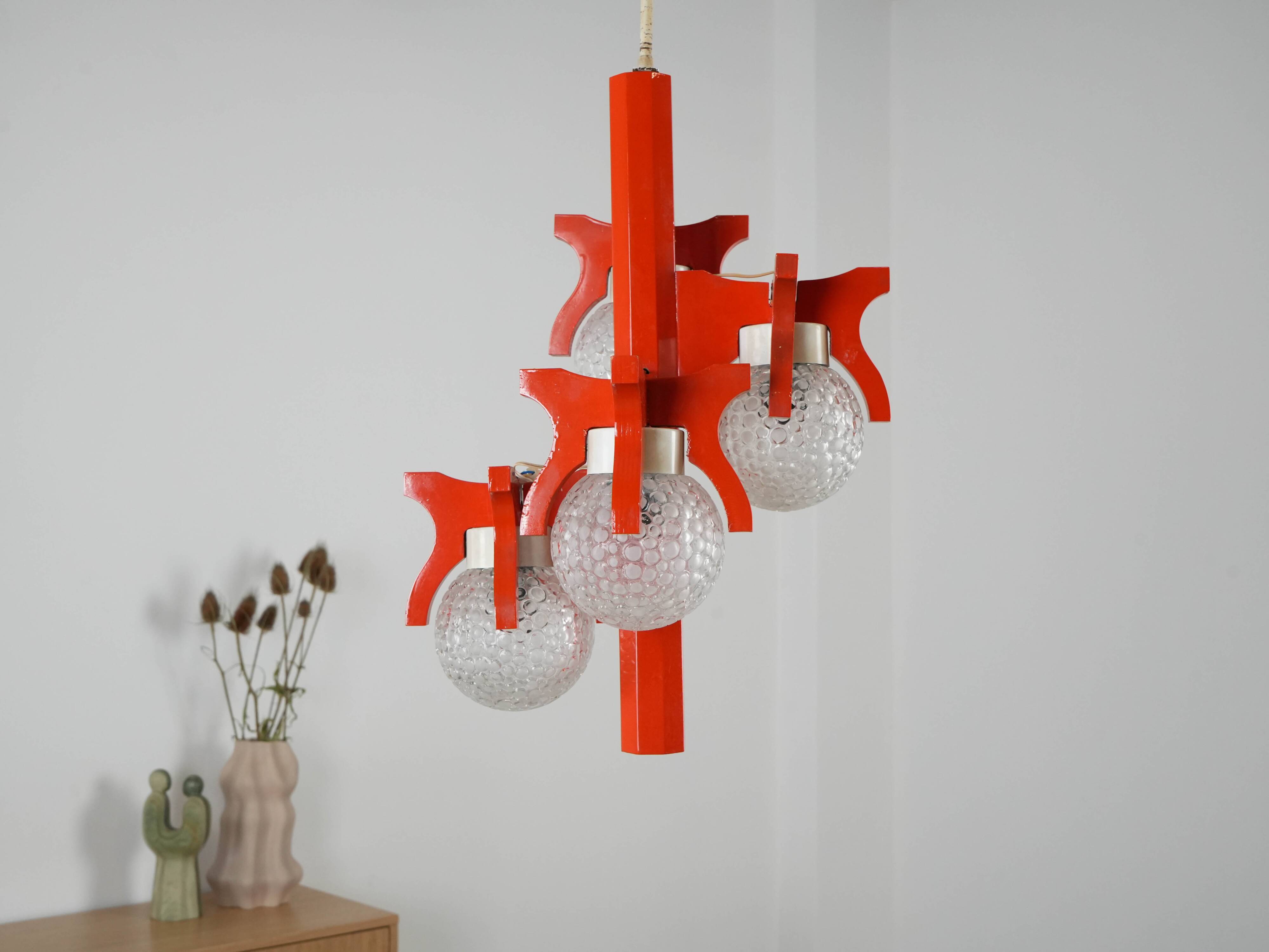 Pendant lamp, Space Age, 1970s, manufactured in Italy