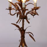 Gilt ‘Sheaf of Wheat’ Table Light, Florentine Table Lamp by Hans Kögl, 1960s