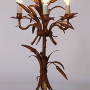 Gilt ‘Sheaf of Wheat’ Table Light, Florentine Table Lamp by Hans Kögl, 1960s
