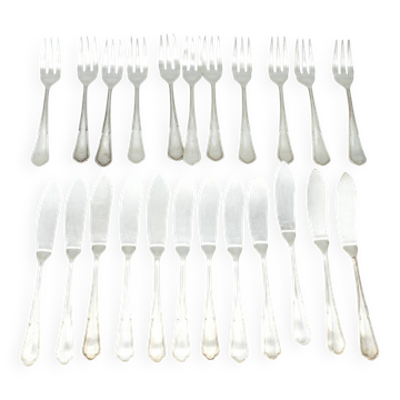 23 François Rionnet France silver-plated fish cutlery sets