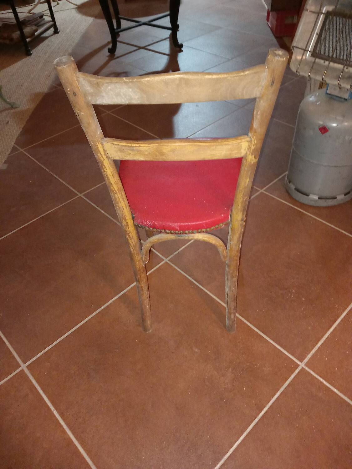 Red bistro chair