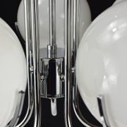 Modernist chrome chandelier
