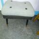 Mid-Century 1970s footrest in black and yellow fabric, vintage design from the Czech Republic.