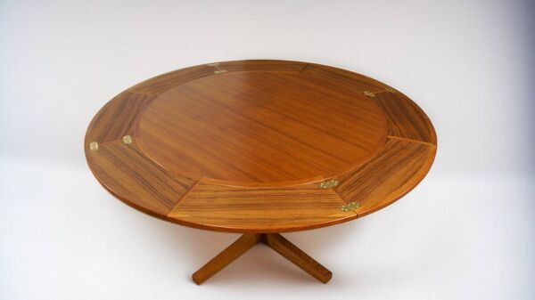 Table de Repas Danoise Flip-Flap Édition Dyrlund Modèle « Lotus » en Teck 1