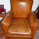2 leather club armchairs from the 1950s