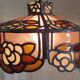 Tiffany-style glass and lead suspension - mid 20th century.