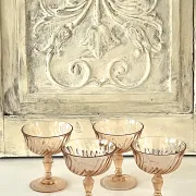 Champagne glasses – Vintage French Glass Set of 4