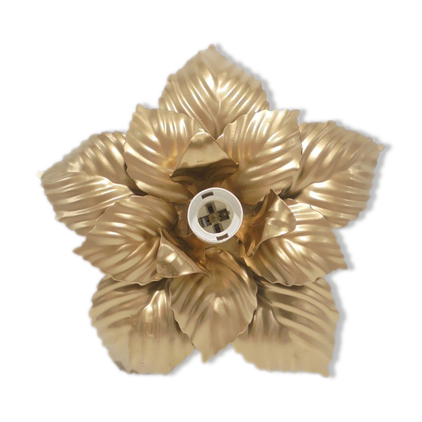 Golden flower sconce