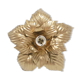 Applique fleur dorée