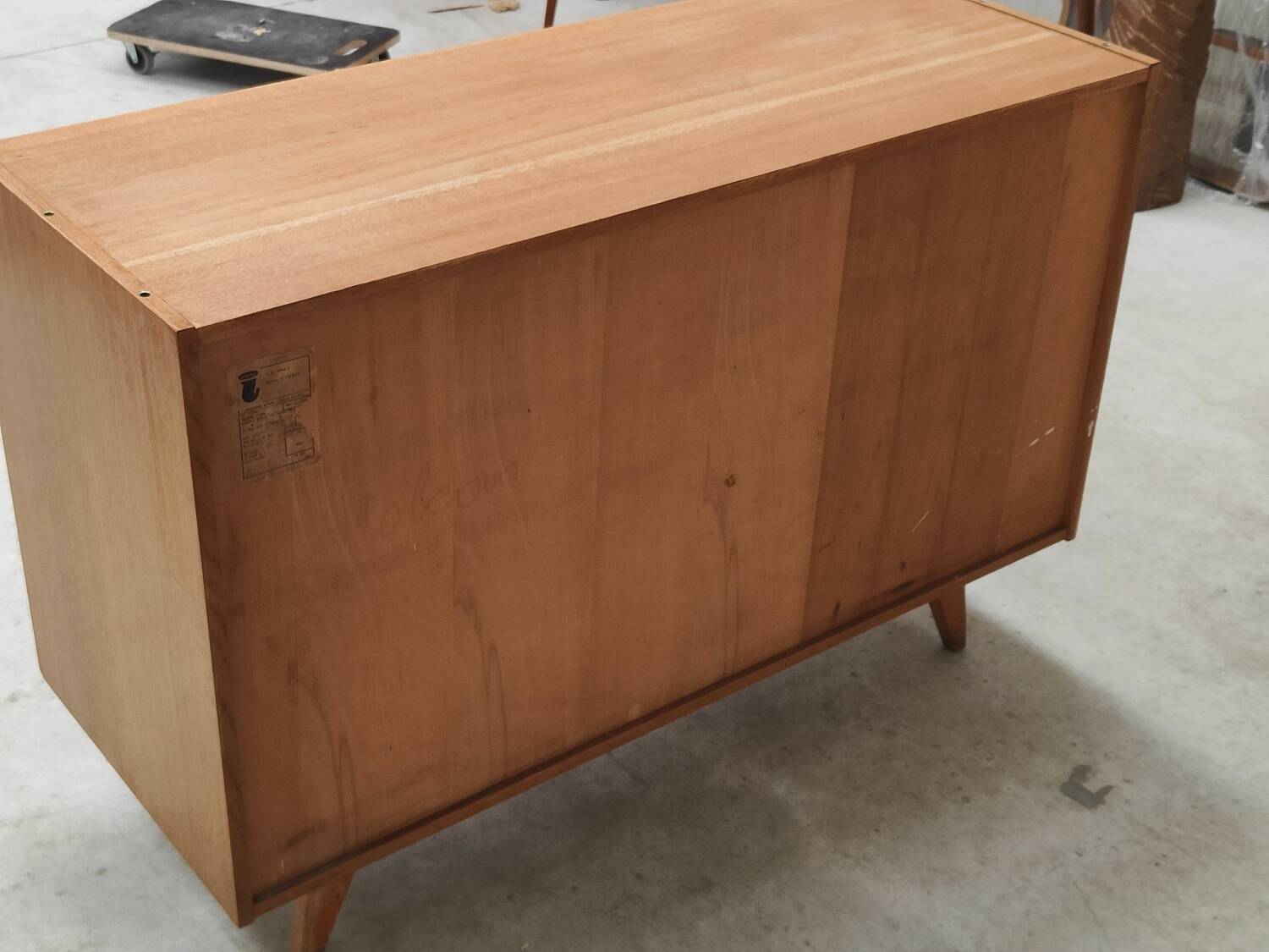 U-458 black and white sideboard by Jiri Jiroutek for Interier Praha