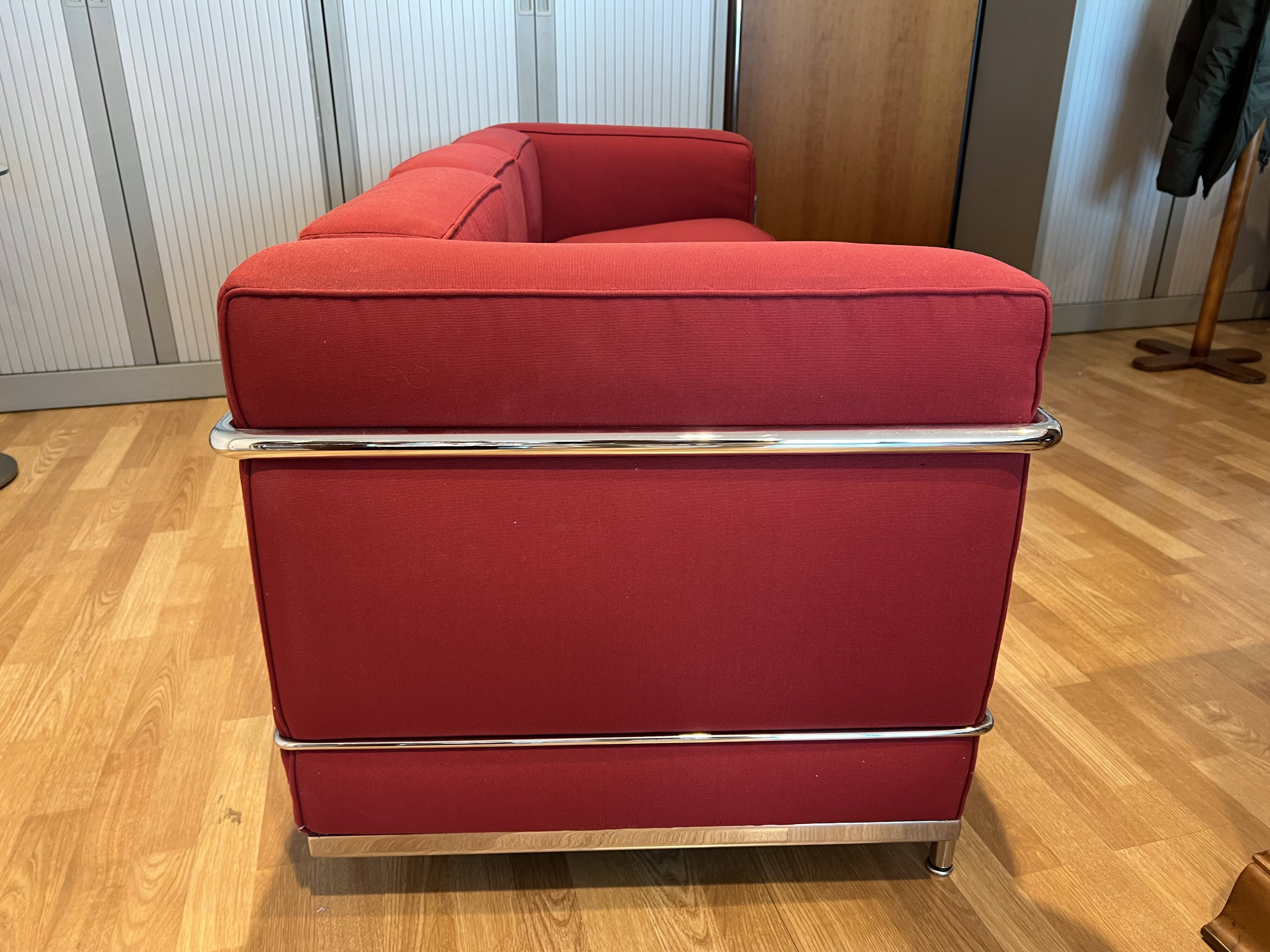 Lc3 3-seater canapé original cassina – le corbusier