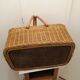 Picnic basket year 1960 vintage wicker